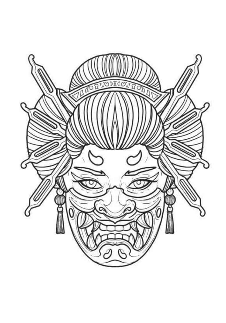 Japanese Flash Tattoo Design Sheets - Design 1