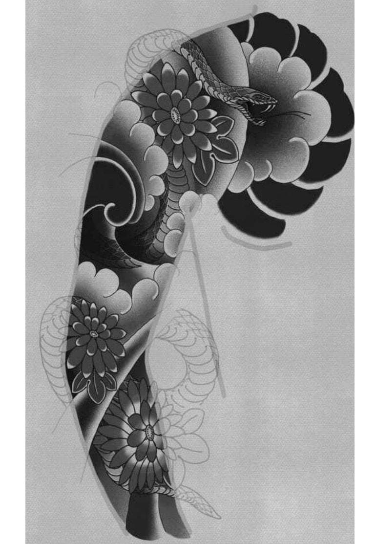 Japanese Flash Tattoo Design Sheets - Design 2