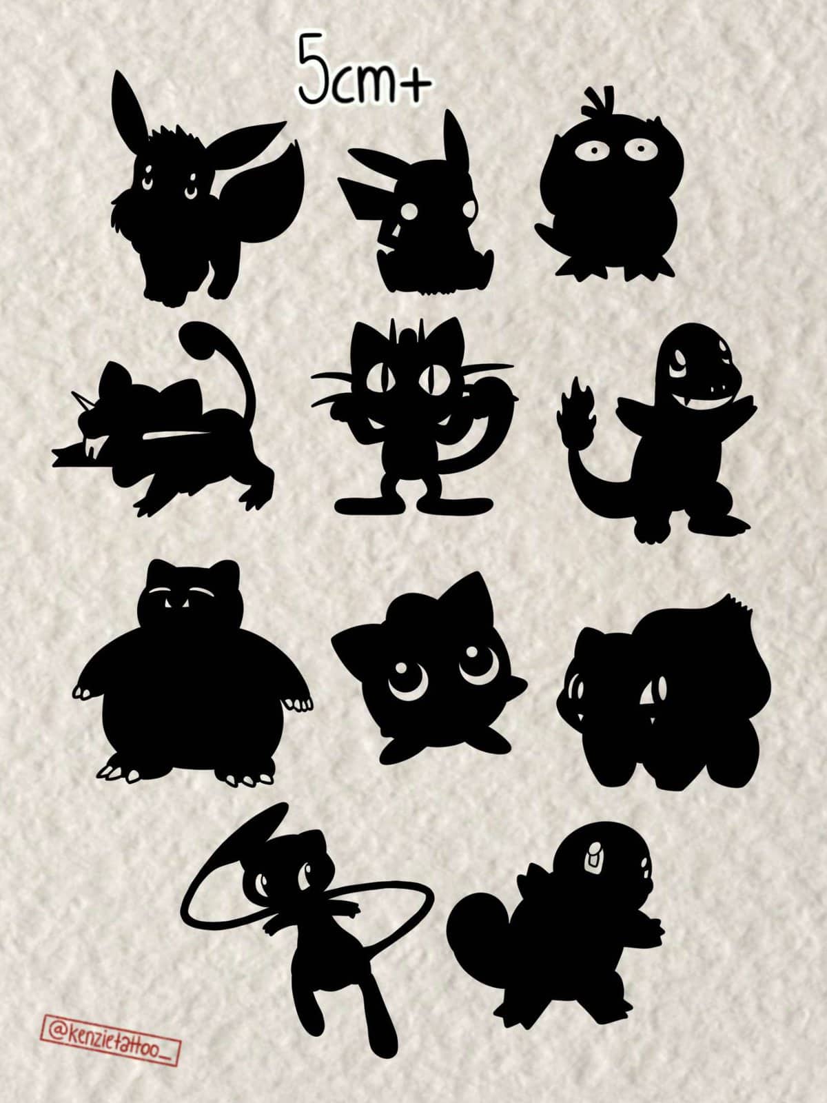 Blackwork Flash Tattoo Design Sheets - Design 2