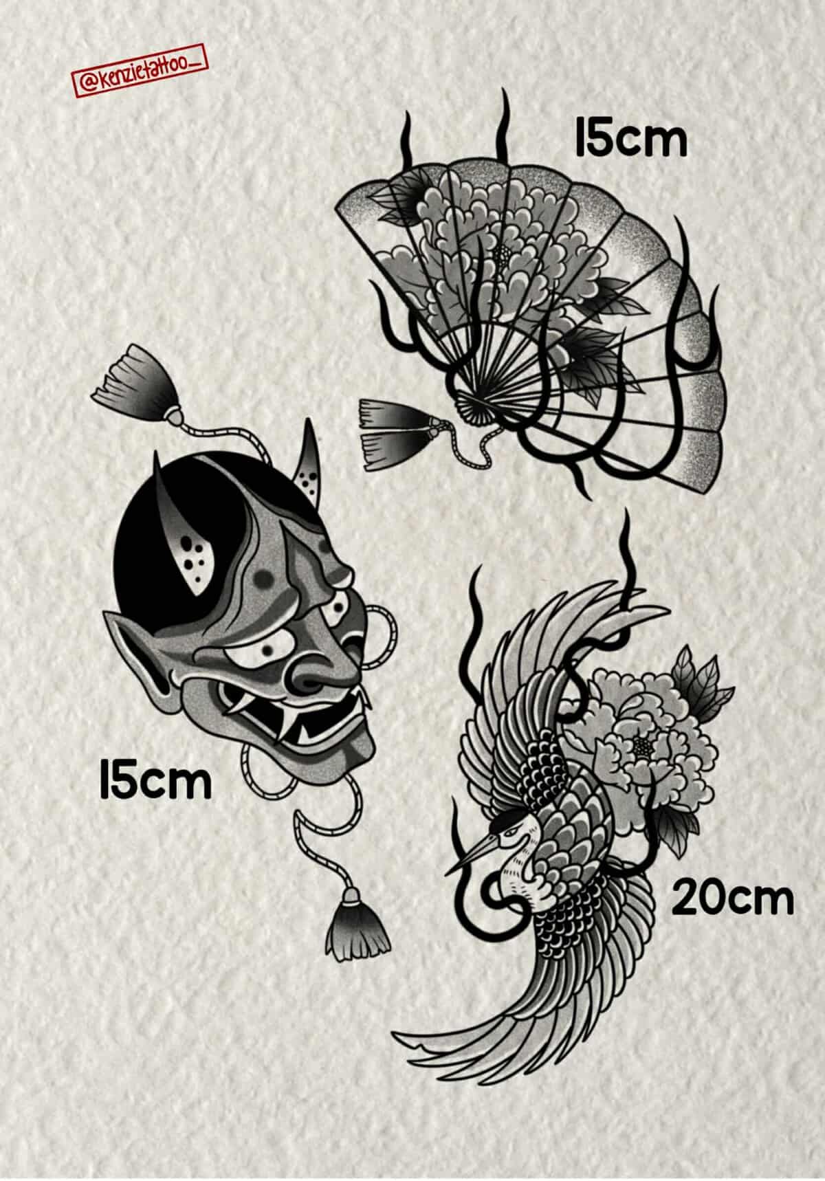 Japanese Flash Tattoo Design Sheets - Design 4