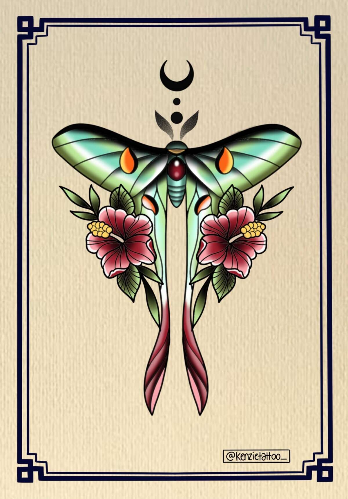 Neo Traditional Flash Tattoo Design Sheets - Design 3