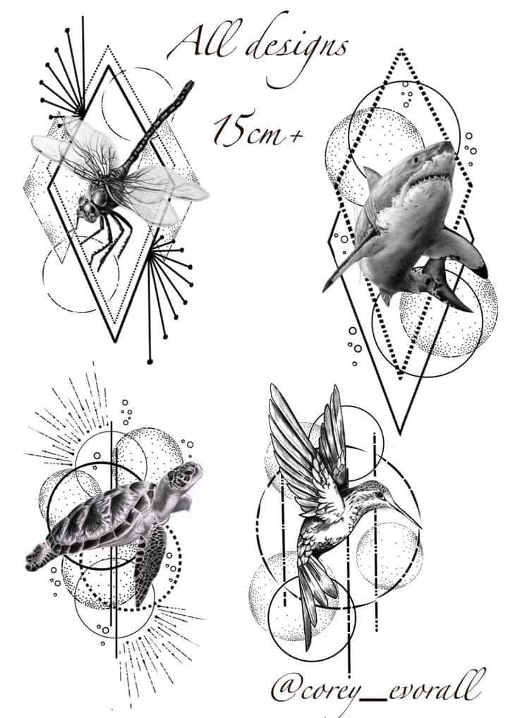 Animal Flash Tattoo Design Sheets - Design 13