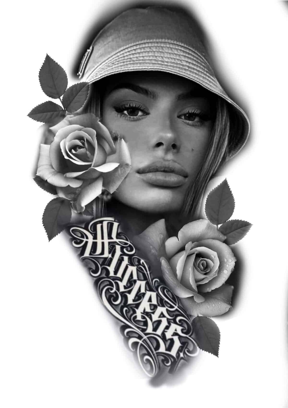 Chicano Flash Tattoo Design Sheets - Design 4