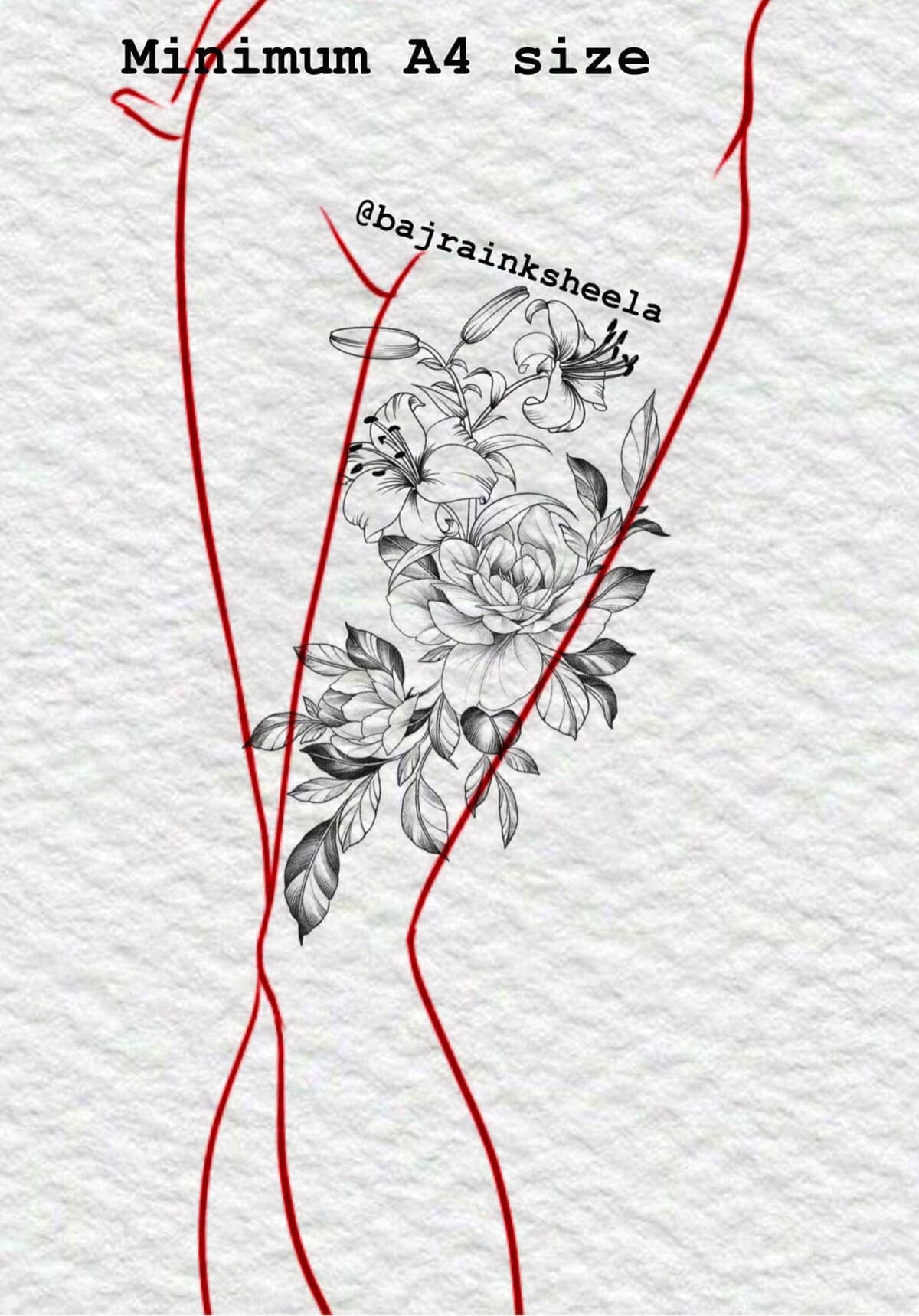 Flower Flash Tattoo Design Sheets - Design 8