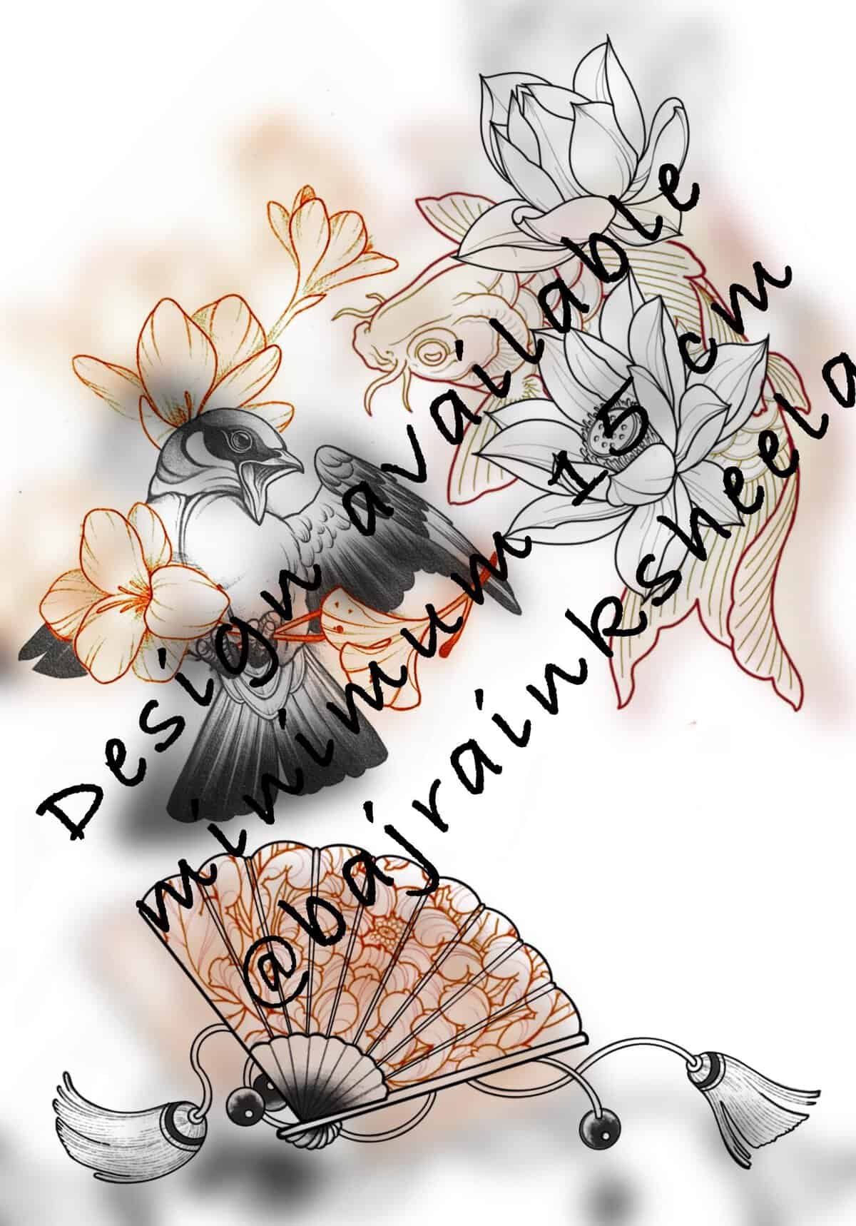 Japanese Flash Tattoo Design Sheets - Design 10