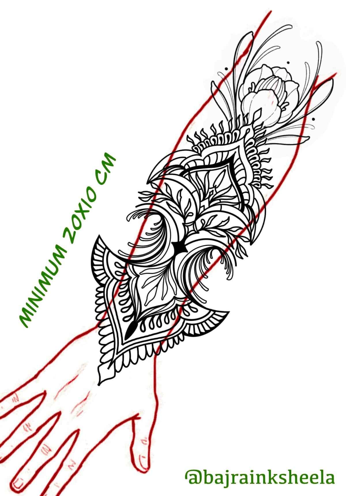 Mandala Flash Tattoo Design Sheets - Design 1