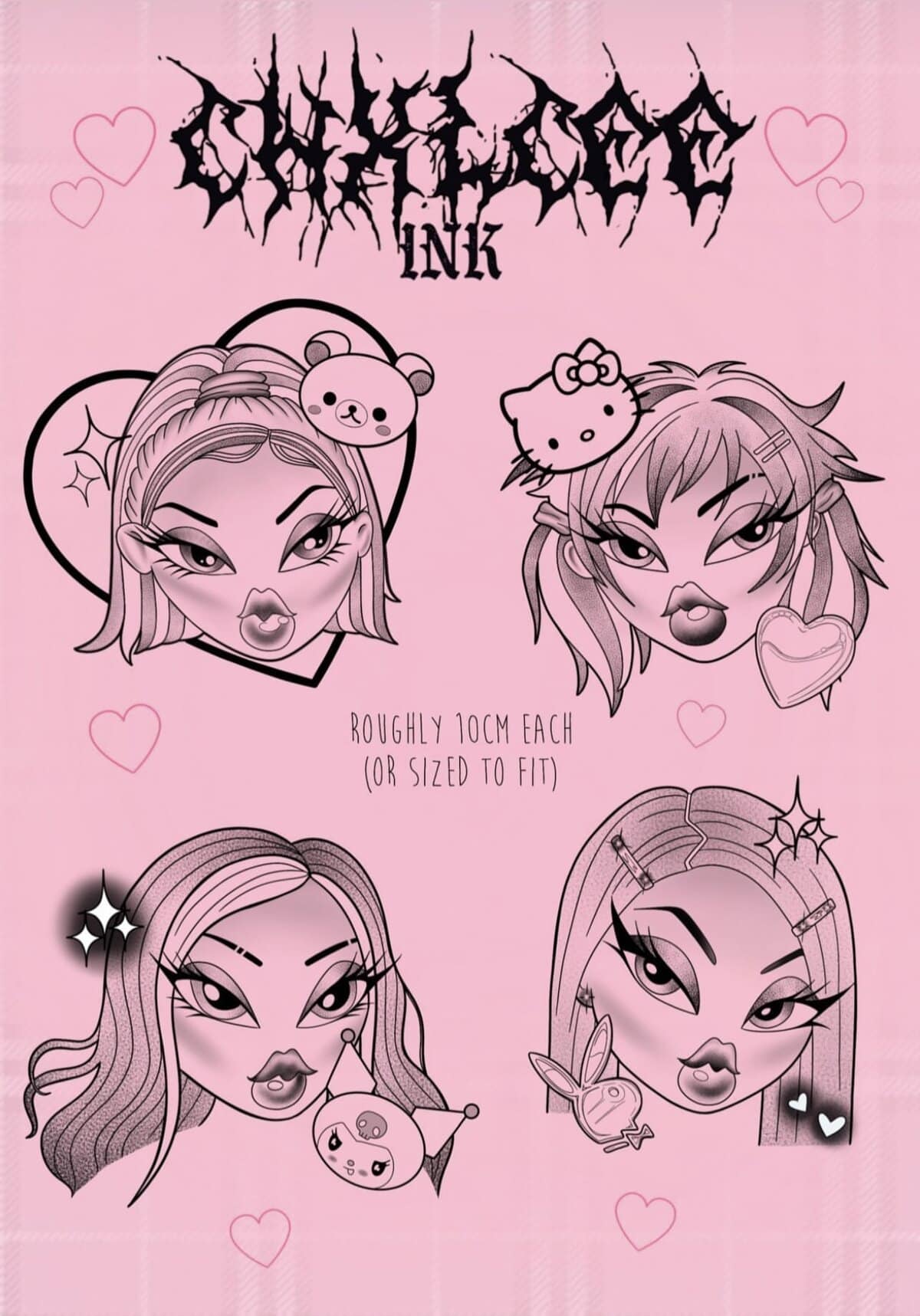 Patchwork Flash Tattoo Design Sheets - Design 1