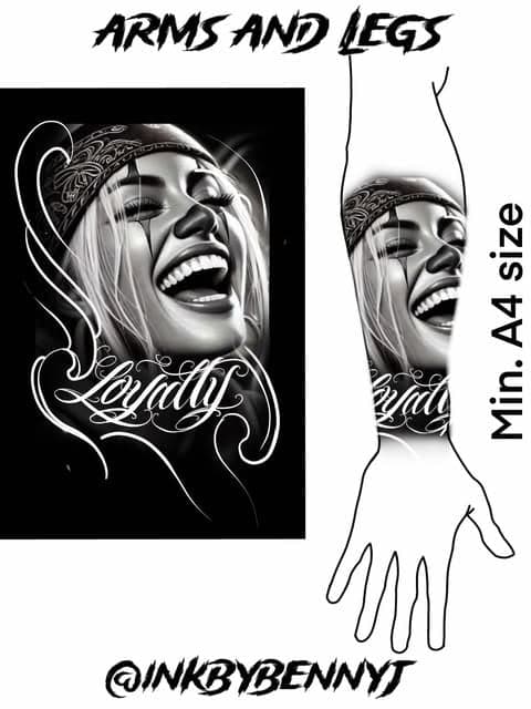 Chicano Flash Tattoo Design Sheets - Design 3