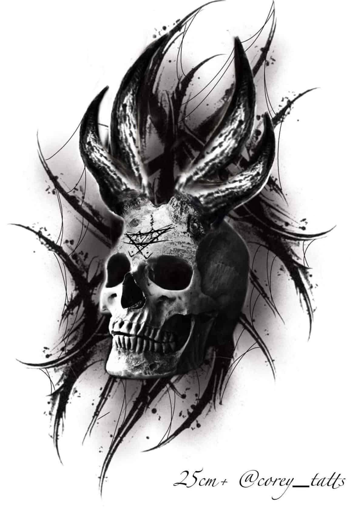 Halloween & Horror Flash Tattoo Design Sheets - Design 9