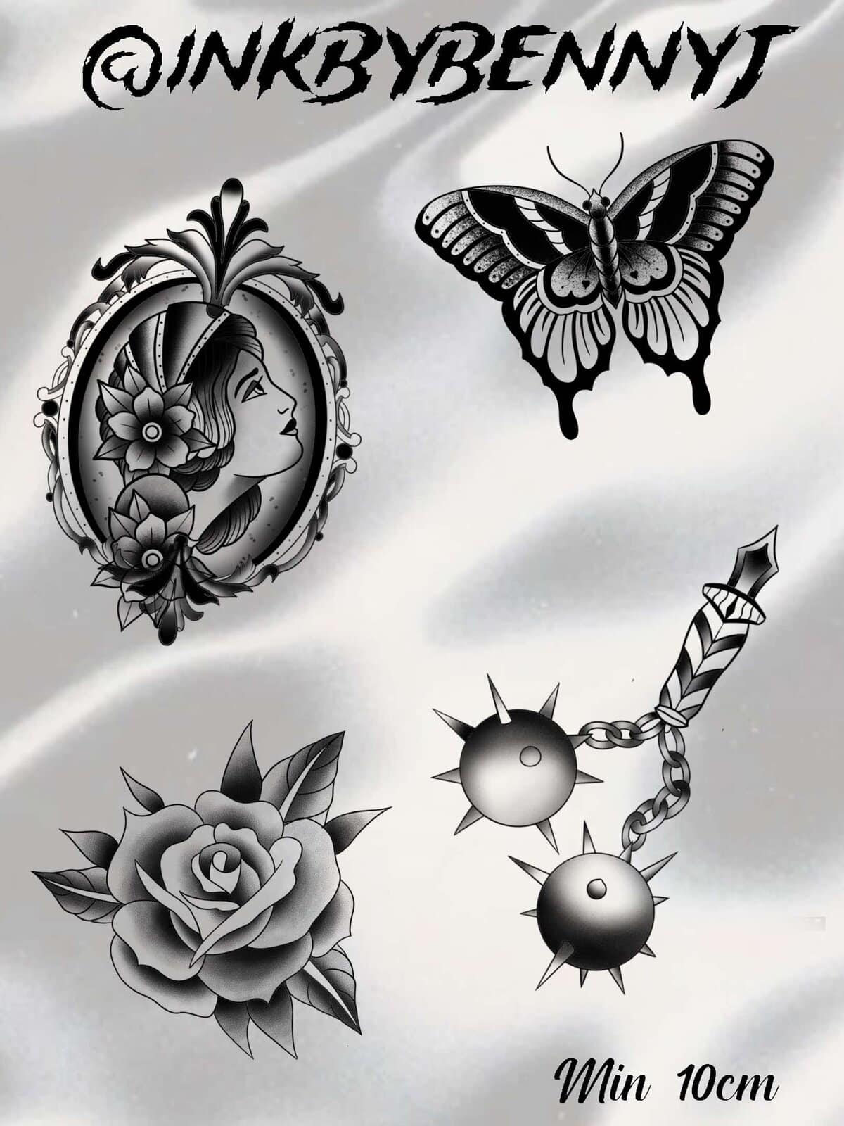 Traditional Flash Tattoo Design Sheets - Design 13