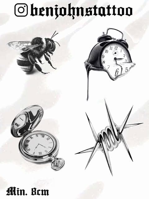 Realism Flash Tattoo Design Sheets - Design 7