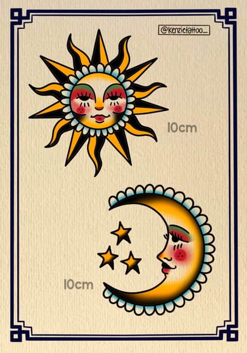 Traditional Flash Tattoo Design Sheets - Design 23