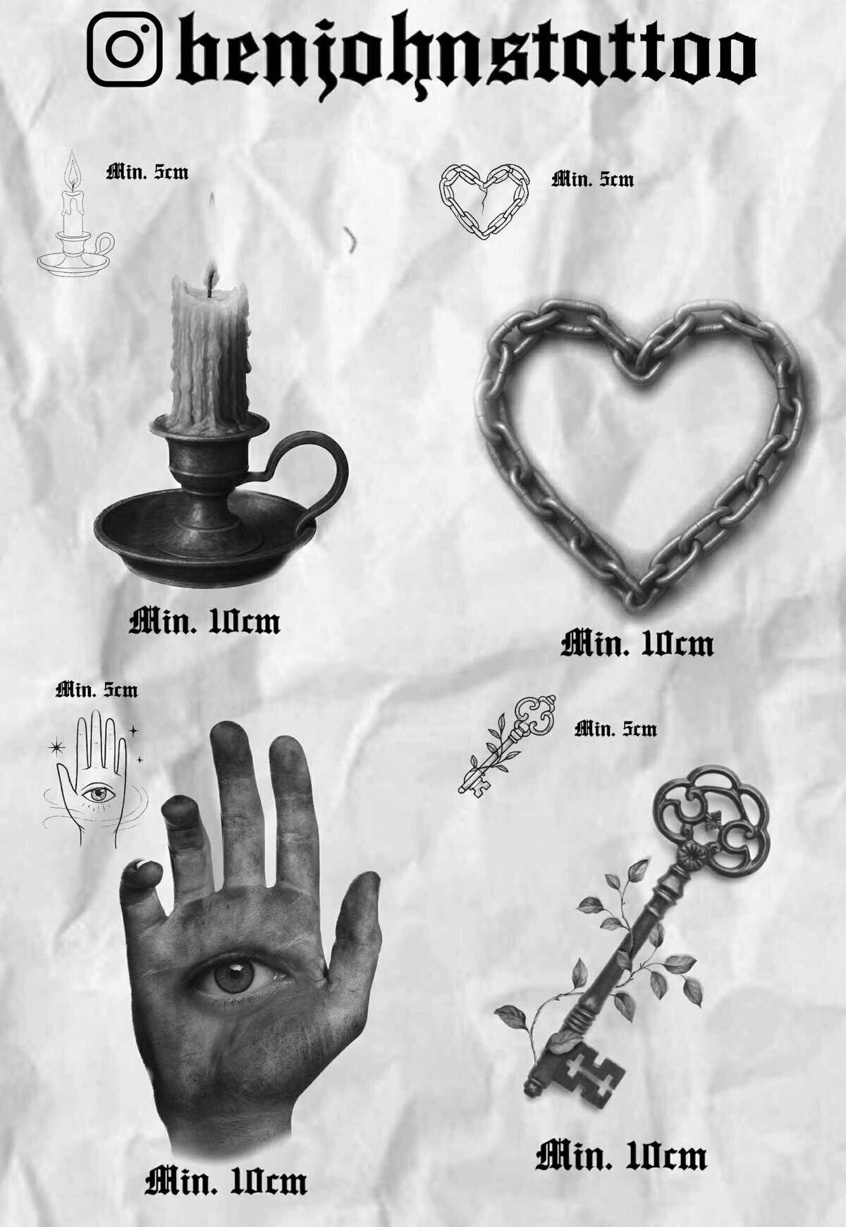 Realism Flash Tattoo Design Sheets - Design 5