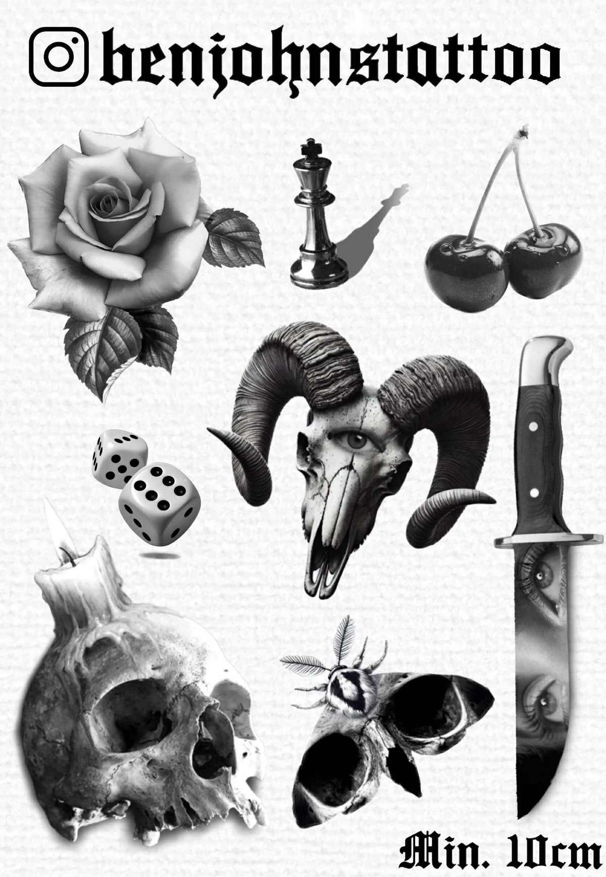 Realism Flash Tattoo Design Sheets - Design 4