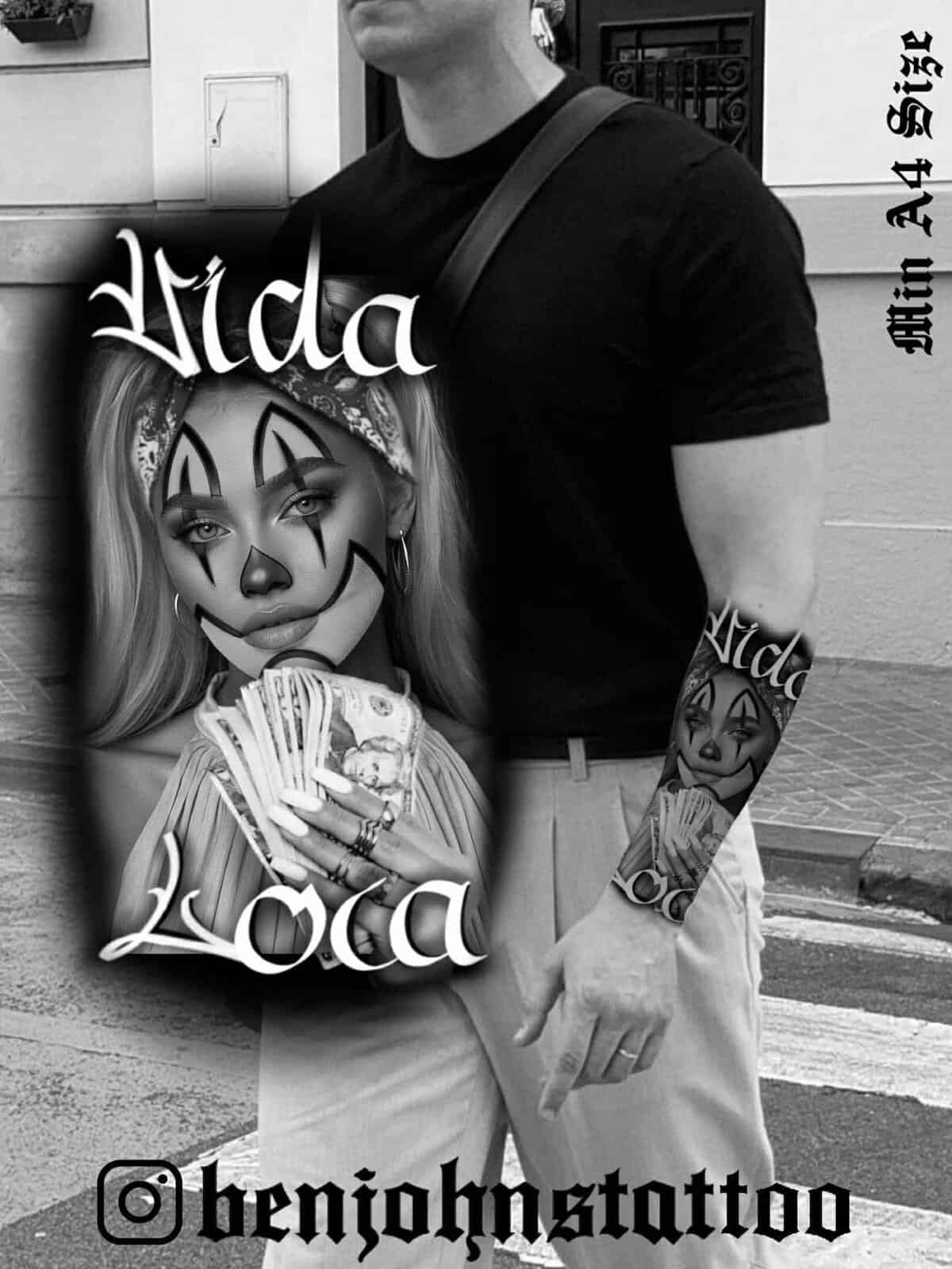 Chicano Flash Tattoo Design Sheets - Design 8