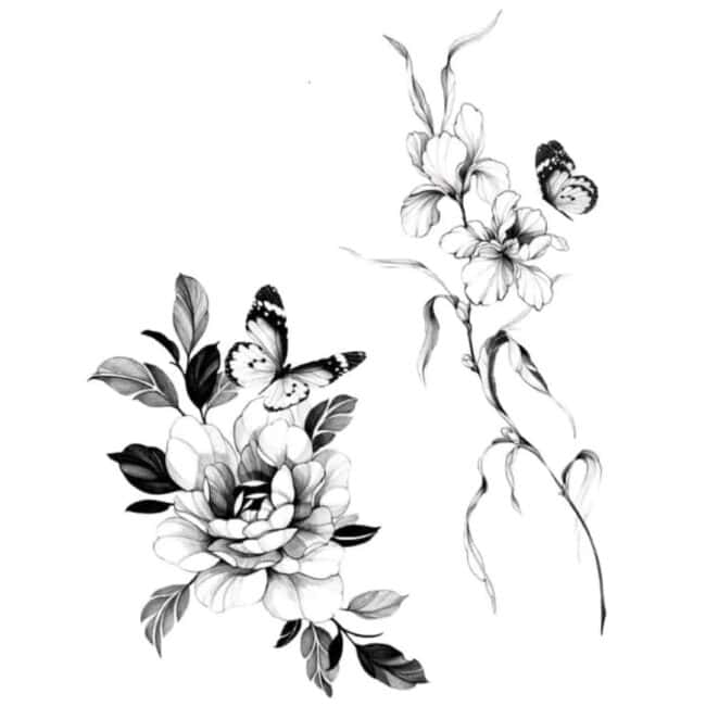 Flower Flash Tattoo Design Sheets