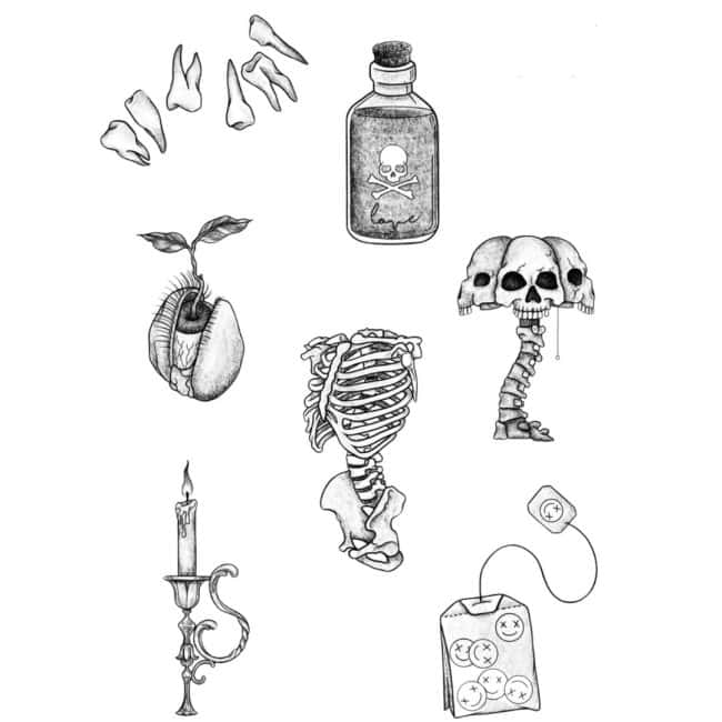 Halloween & Horror Flash Tattoo Design Sheets