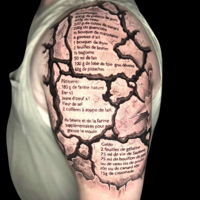Italo Tattoo Artist Script Cookbook Recipe Arm Shoulder Tattoo