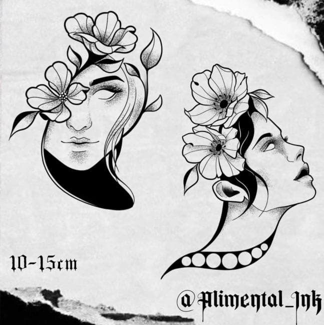 Neo Traditional Flash Tattoo Design Sheets