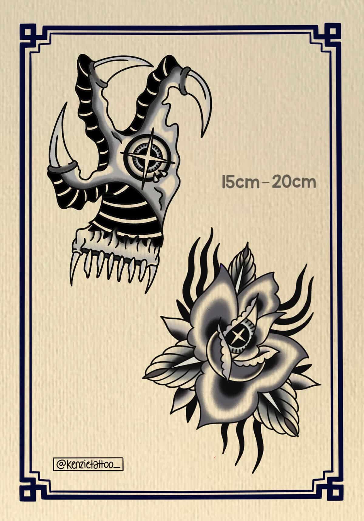 Traditional Flash Tattoo Design Sheets design 6