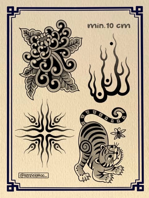 Traditional Flash Tattoo Design Sheets design 8