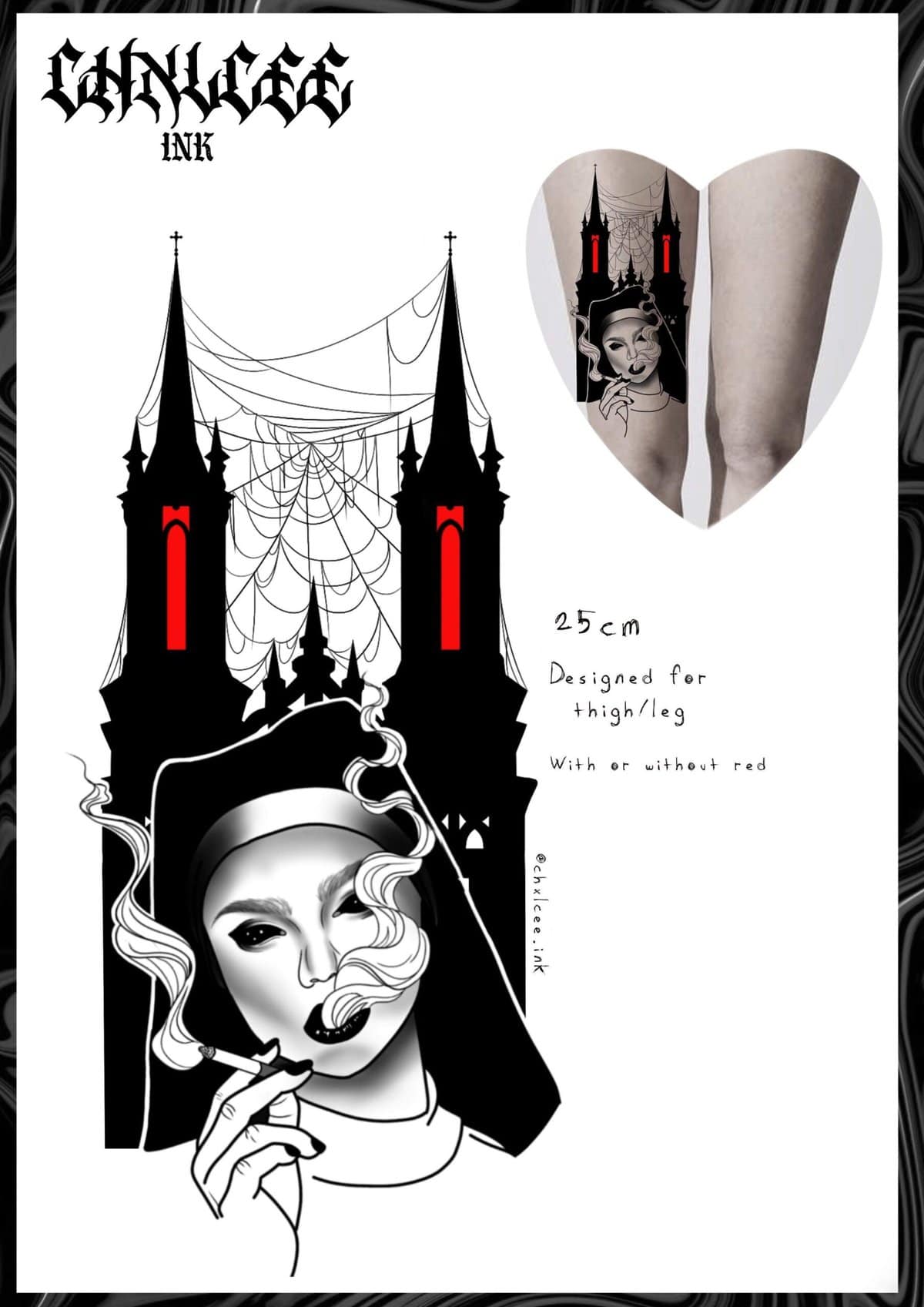 Blackwork Flash Tattoo Design Sheets design 7