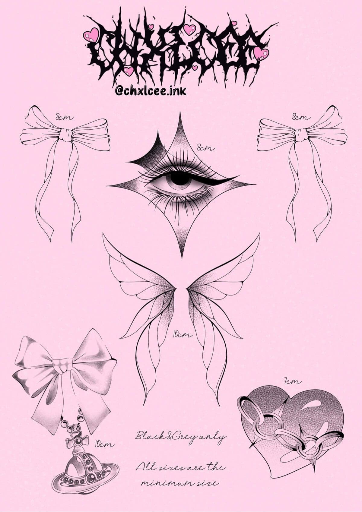 Linework Flash Tattoo Design Sheets design 2