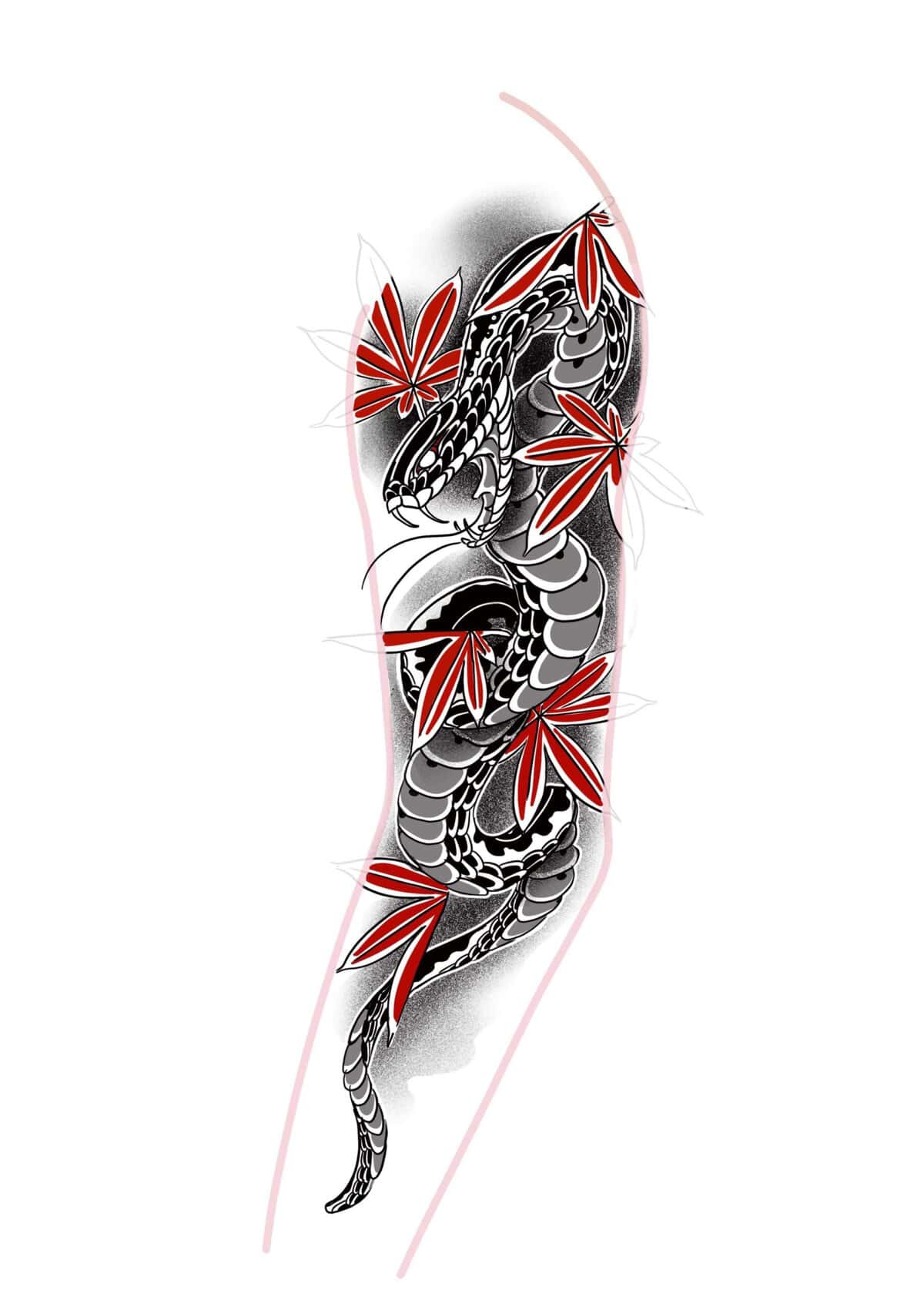 Japanese Flash Tattoo Design Sheets design 9