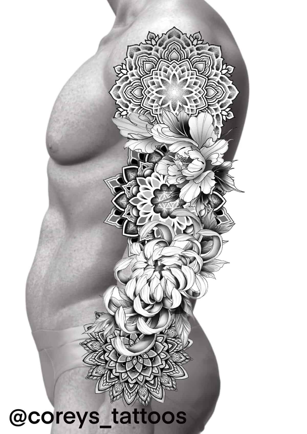 Mandala Flash Tattoo Design Sheets design 6