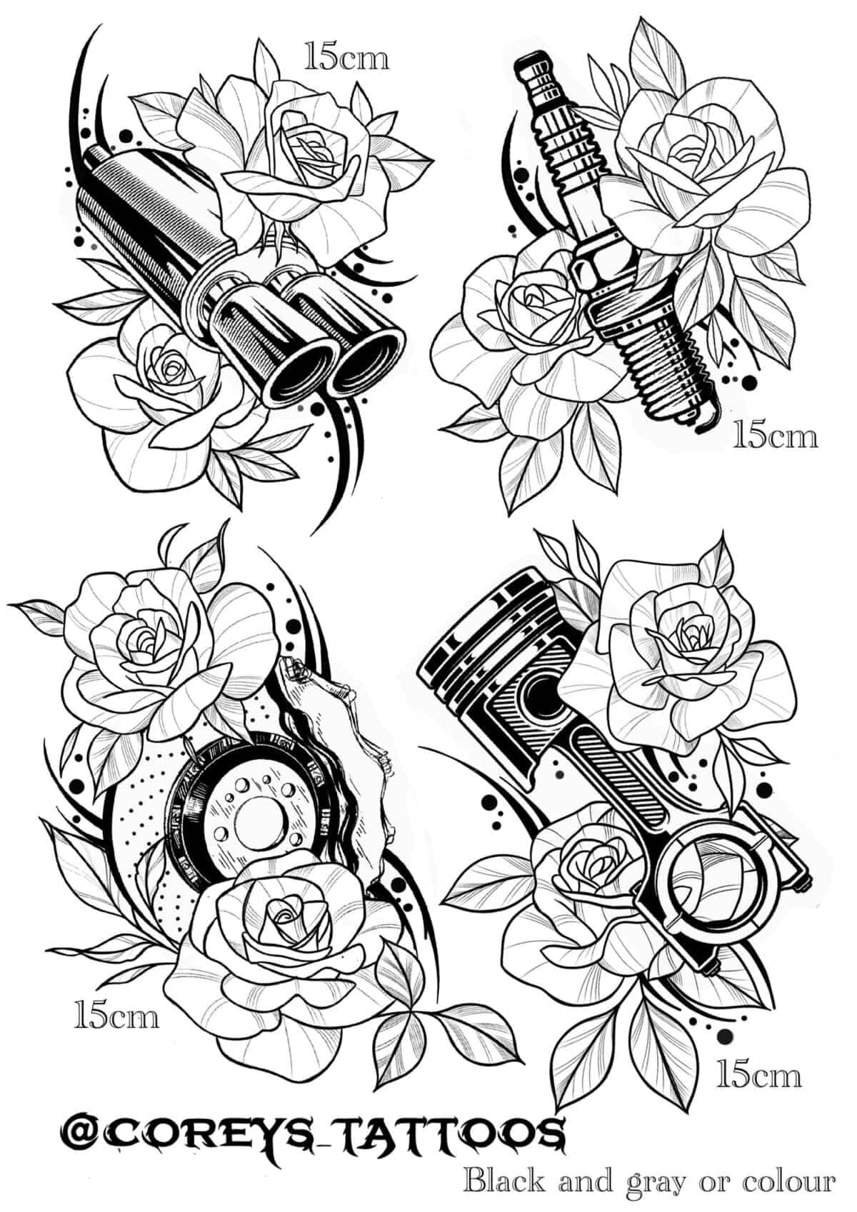 Neo Traditional Flash Tattoo Design Sheets design 20